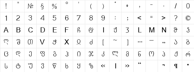 G&G_IliaM Normal  glyph index
