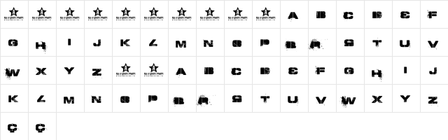 TOY_SOLDIERS Bold  glyph index