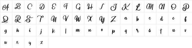 Aniabellia FREE Regular  glyph index