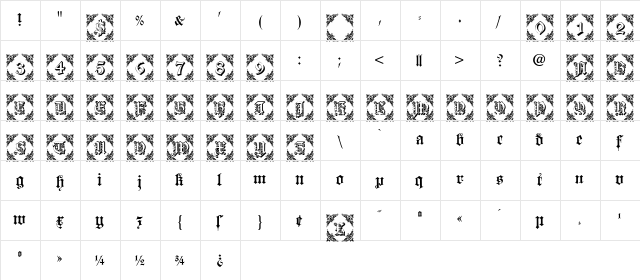 Dearest Friend lite Regular  glyph index