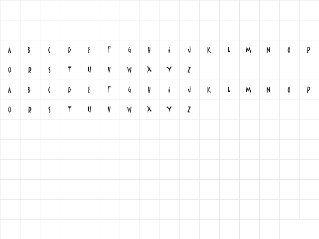 Inky News Regular  glyph index