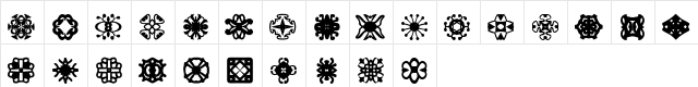 Chunklight Regular  glyph index