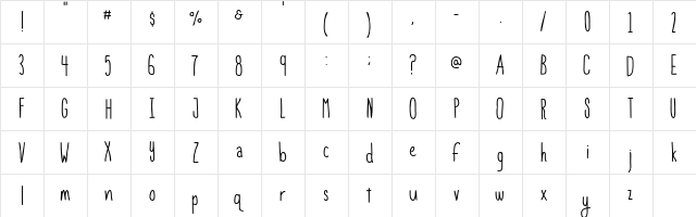 Strawberry Avalanche Regular  glyph index