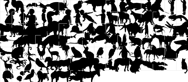 Le monde de Victor Regular  glyph index