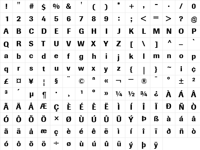 BertholdImago-Medium Medium  glyph index