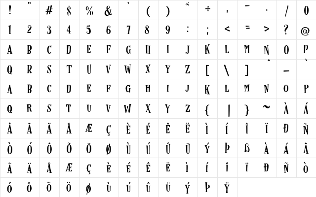 Les Paul Normal  glyph index