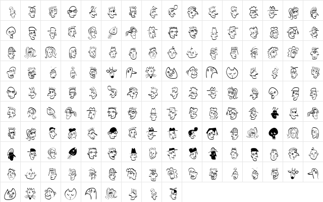 WacoheadsTwo Regular  glyph index