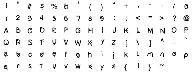 Olives Medium  glyph index