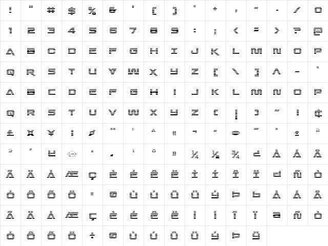 Quark Storm Gradient Regular  glyph index