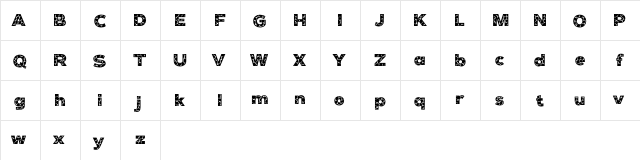 Giraffe Regular  glyph index