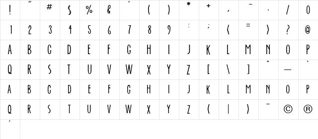Ever After Regular  glyph index