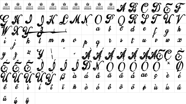 Alliance Personal Use Regular  glyph index