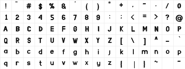 its CLASSY Regular  glyph index