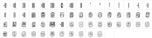 Abaj Regular  glyph index