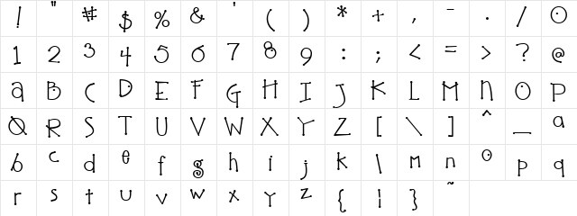 DJ Stumble Regular  glyph index