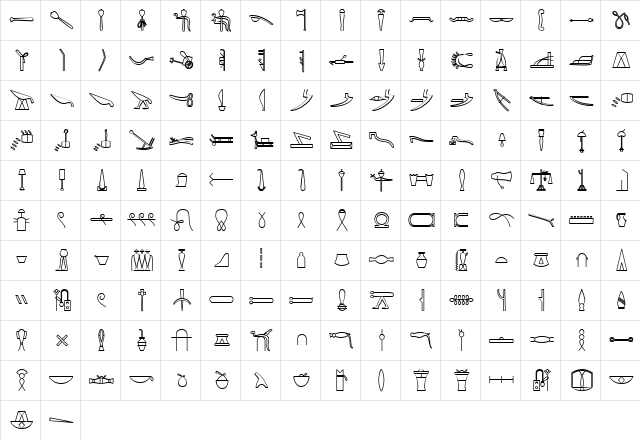 GlyphBasicD Bold  glyph index