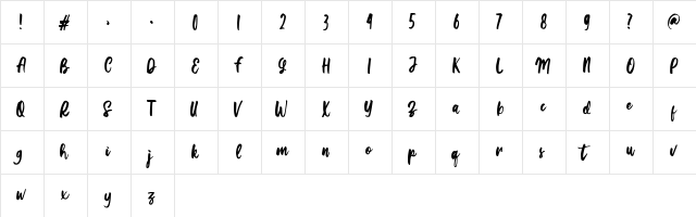 Zaskiya Zaskiya  glyph index