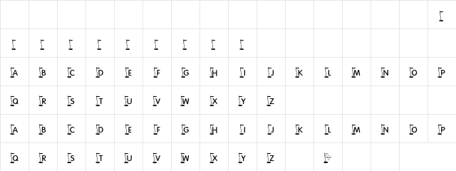 Gulf Regular  glyph index