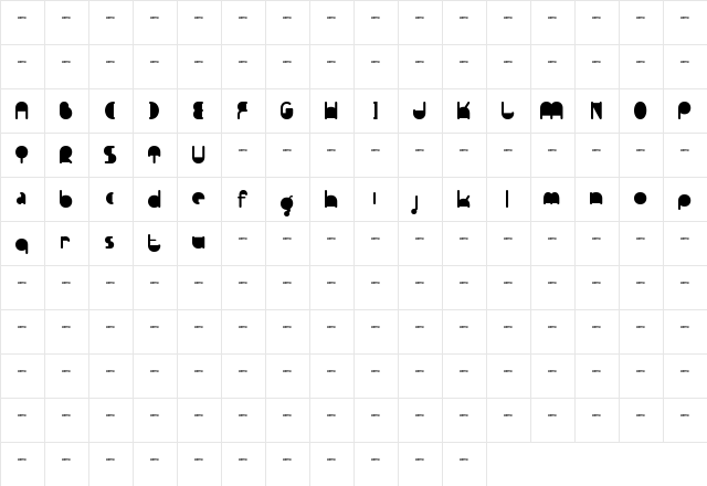 FT Pedant Dilettante demo  glyph index