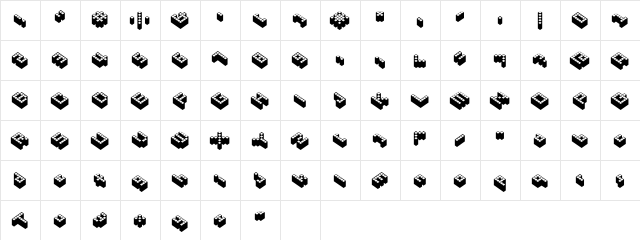 Cubicle Regular  glyph index