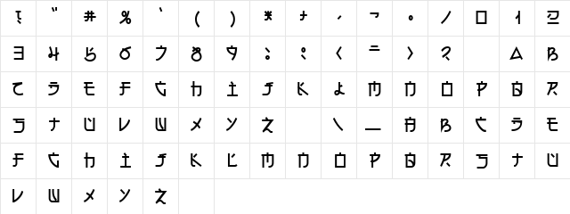 Electroharmonix Regular  glyph index