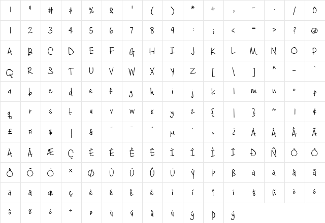 Cashew Apple Ale Regular  glyph index