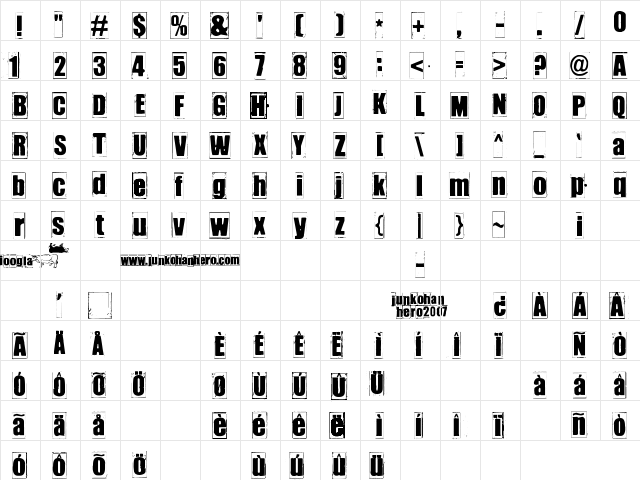 IKHIOOGLA3 Regular  glyph index