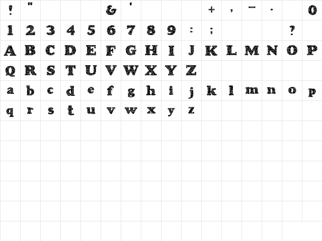 2Peas Prose Regular  glyph index