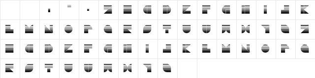 Drebiek Expanded Stripes  glyph index