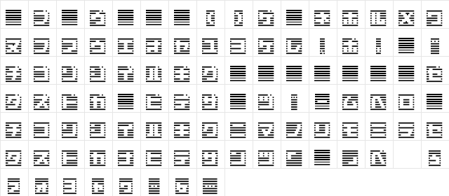 border7ka Regular  glyph index