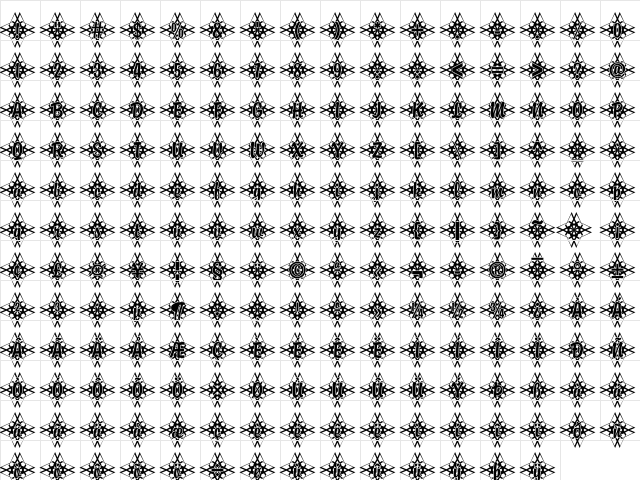 Brody48 Becker Regular  glyph index