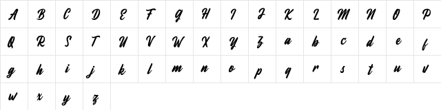 Fineberg Demo Regular  glyph index