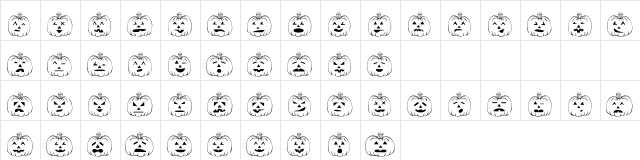 101! JackZ 2 Regular  glyph index