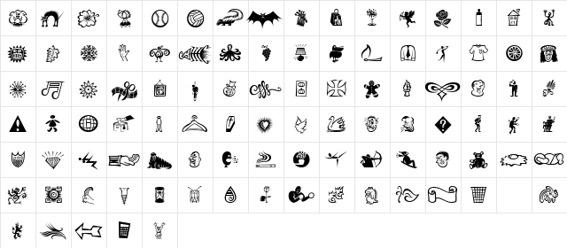 DF Daves Raves Three ITC Regular  glyph index