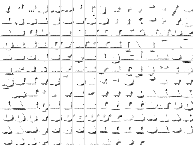 FederalTwelve HShadow  glyph index