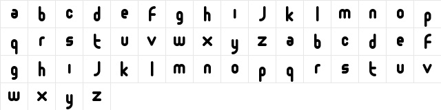 Moloko Regular  glyph index