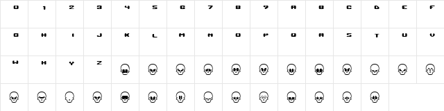 Skull Capz (BRK) Regular  glyph index