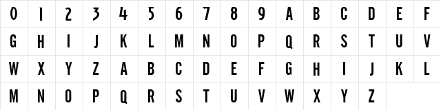 NHL Colorado Regular  glyph index