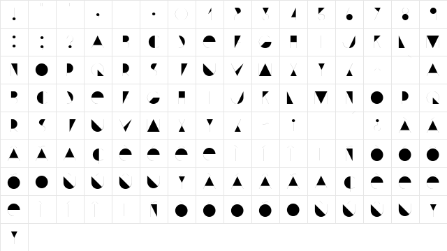 Good Intent Regular  glyph index