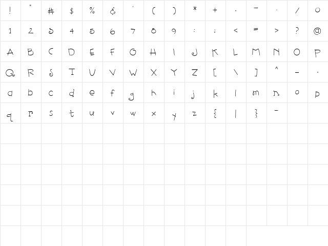 CK Fun Regular  glyph index