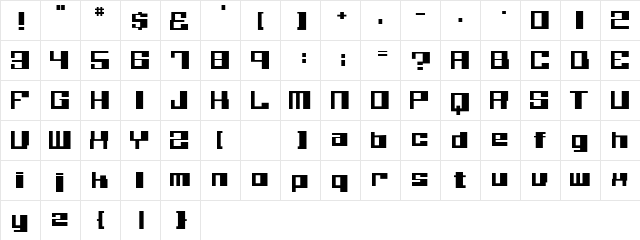 Believer Eng  glyph index
