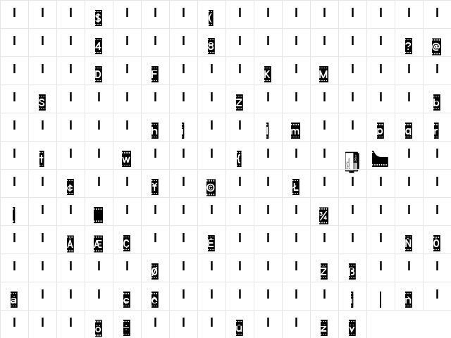 FilmStrip Demo Normal  glyph index