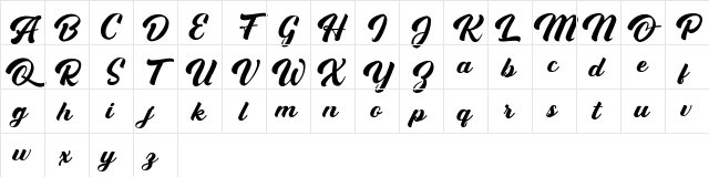 Onboard FREE Regular  glyph index