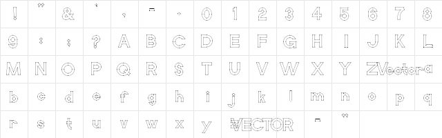 Vector Regular  glyph index