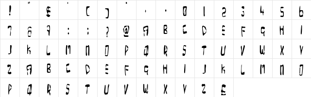 Over Expose Regular  glyph index