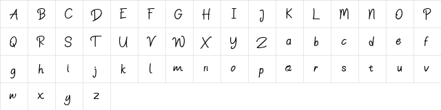 Mysterio Regular  glyph index