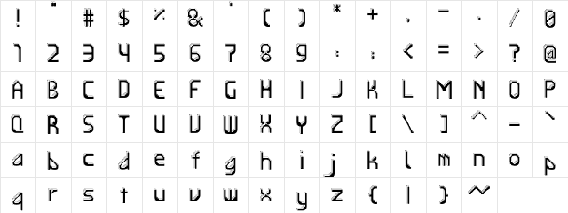 Pinen Regular  glyph index