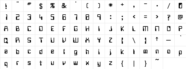 Neuk Normal  glyph index