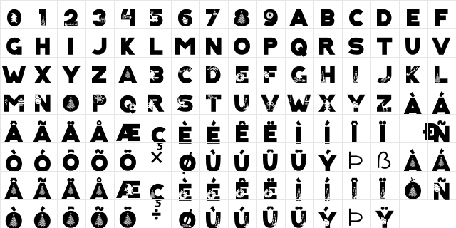 KRIS KRINGLE Regular  glyph index