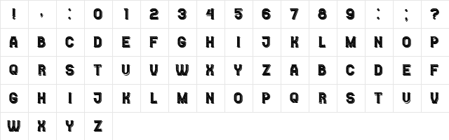Casino Shadow Regular  glyph index